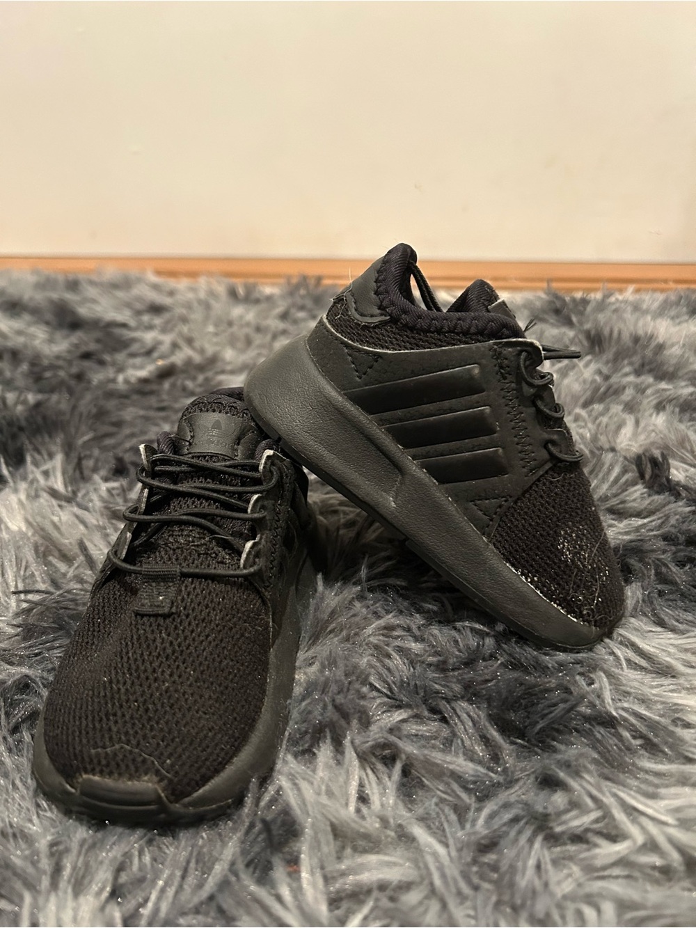 All-Black Toddler Adidas Sneakers